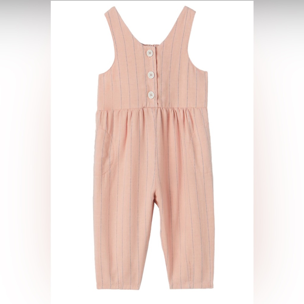 Zara Stripped Linen blend jumpsuit